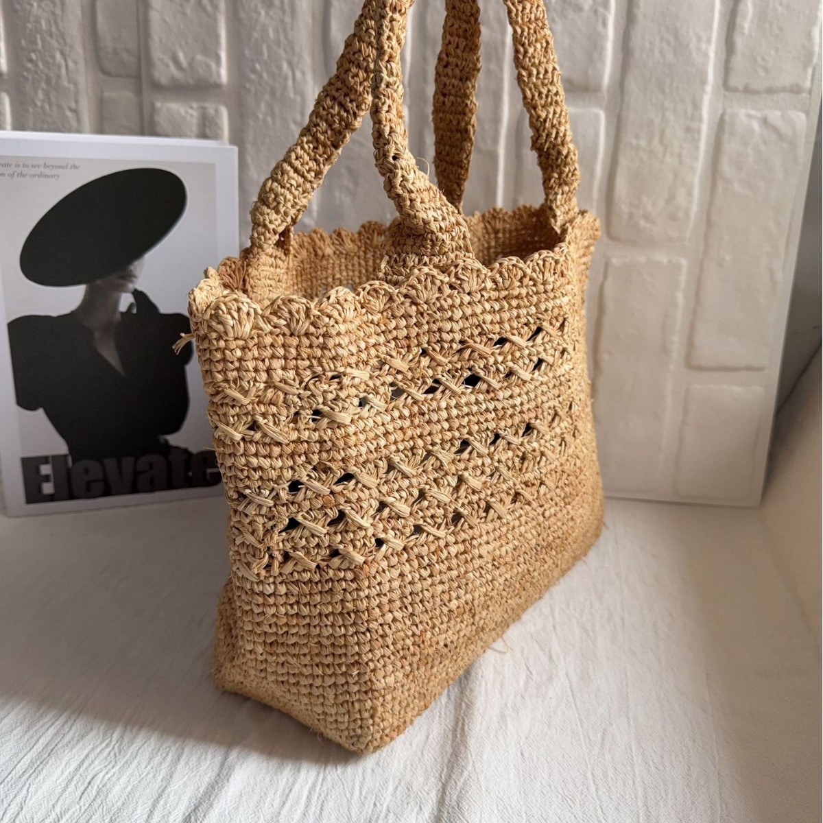 Sunmmer ラフィアストローバッグ 中空織りショルダーバ - Women'S Raffia Bags のレビューと価格