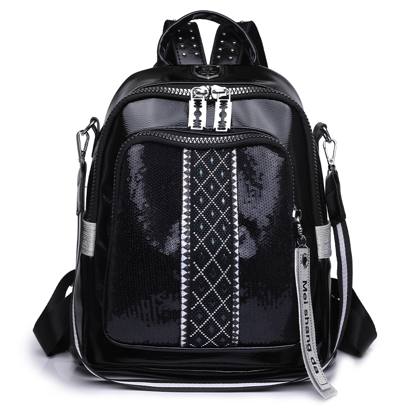 大容量レザーバックパックカジュアルレディーススクールバッグ中 - Mini Backpack Women のレビューと価格
