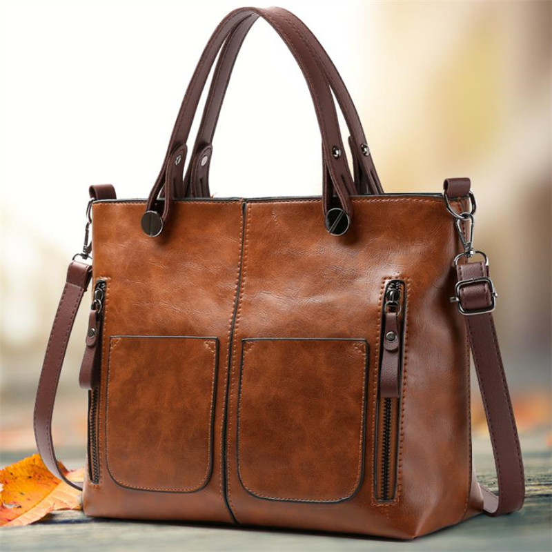 レトロレザーハンドバッグ ショルダーバッグ レディース ダブ - Women'S Vegan Bags のレビューと価格