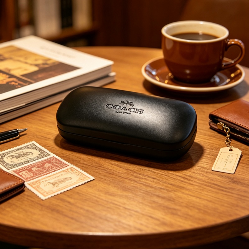 COACH ブラックハードメガネケース耐衝撃性耐圧ポータブル - Women Bags Coach のレビューと価格