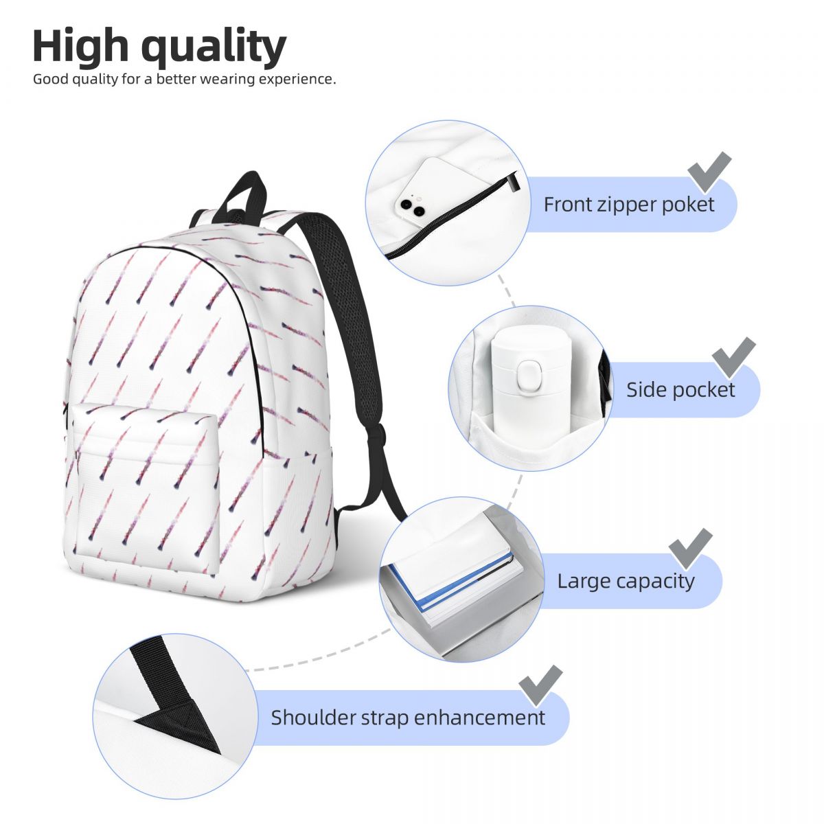 ギャラクシーオーボエベクターバックパック学生ブックバッグキッ - Women Bags Vector のレビューと価格