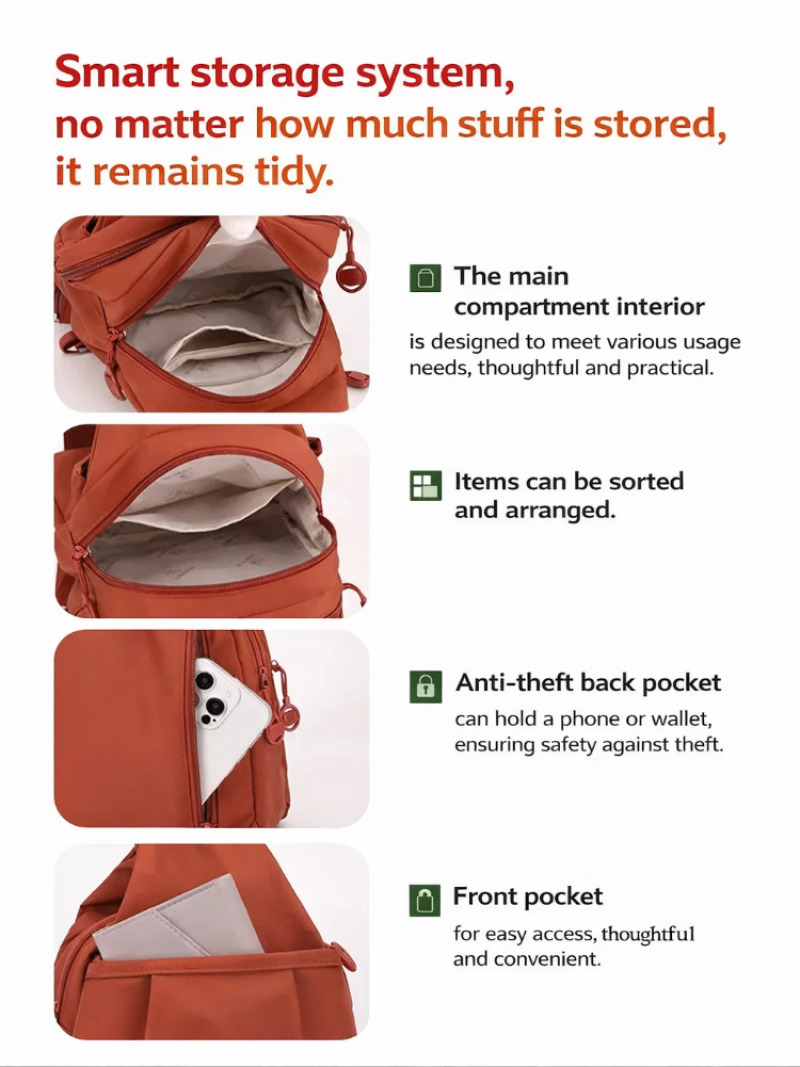 女性用軽量ミニバックパック、盗難防止機能付きオックスフォード - Mini Backpack Women のレビューと価格