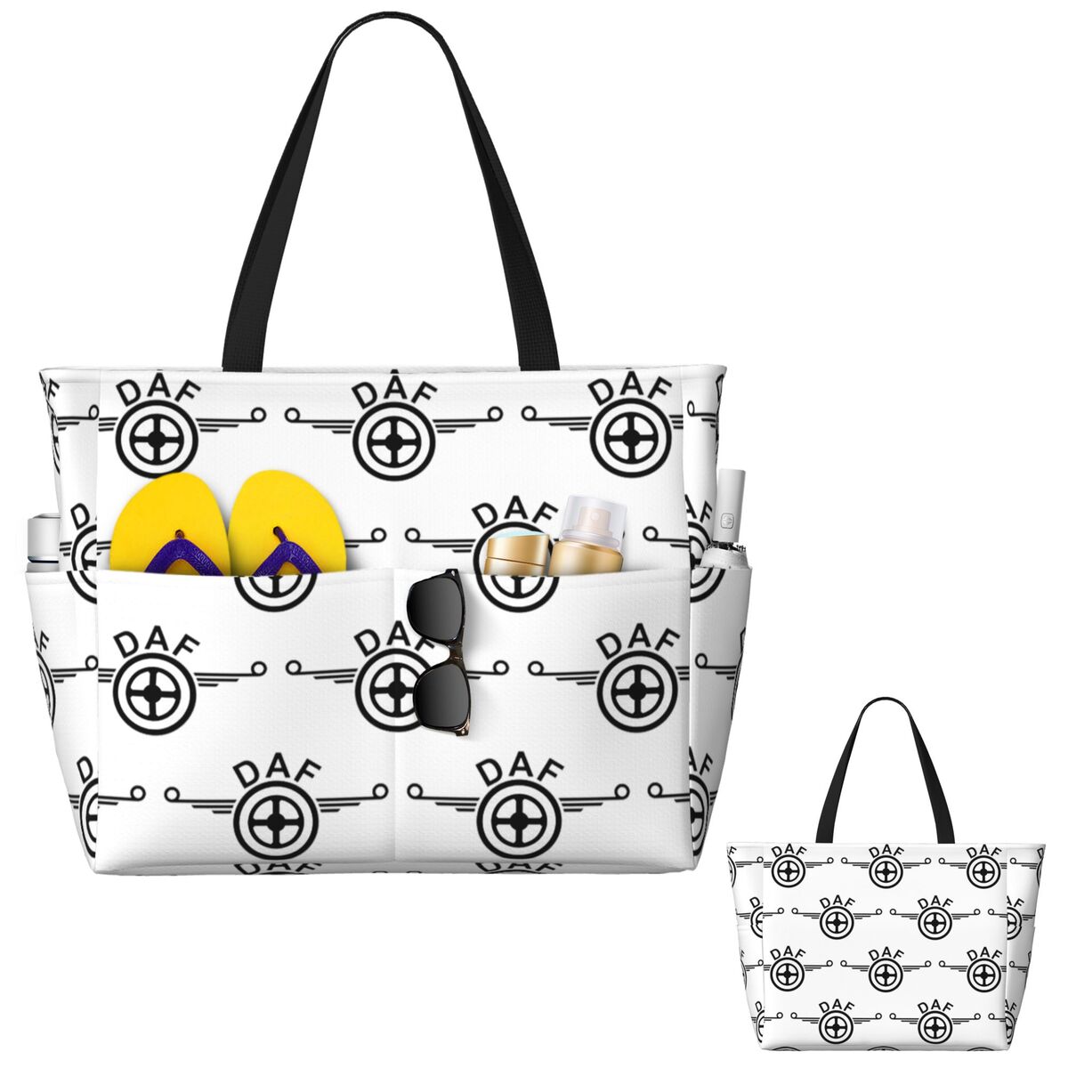 Daf トラックロゴベクターデザインビーチトートバッグスポー - Women Bags Vector のレビューと価格