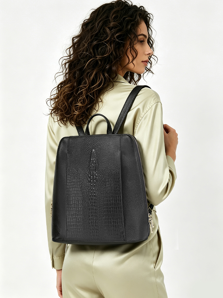 Zency レディース クロコダイルレザー バックパック 1 - Mini Backpack Women のレビューと価格