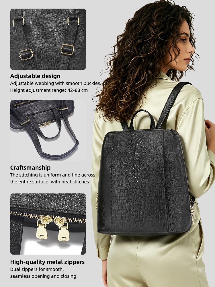 Zency レディース クロコダイルレザー バックパック 1 - Mini Backpack Women のレビューと価格