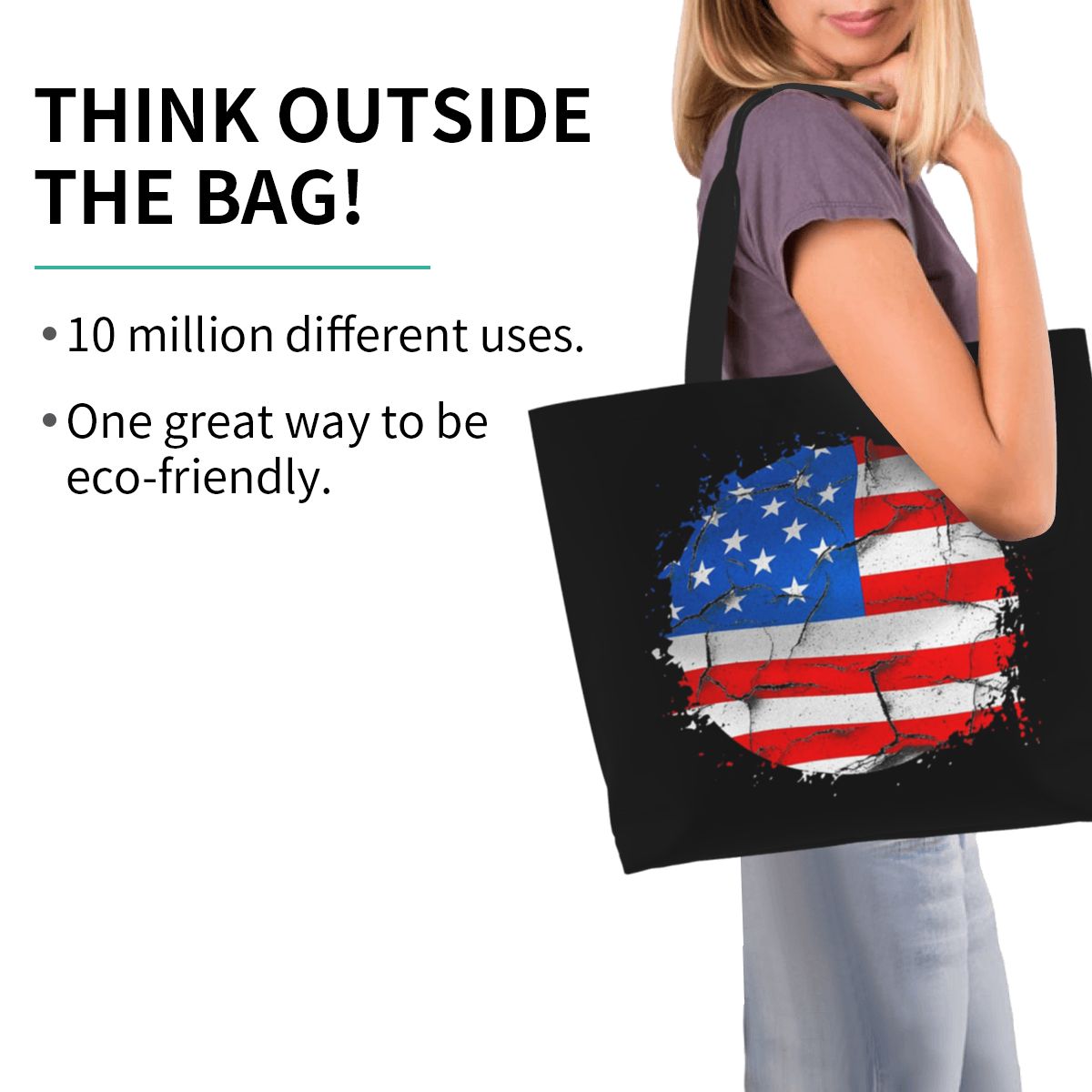 米国アメリカアメリカ国旗ショッピングトートバッグキャンバス大 - Women Bags Usa のレビューと価格