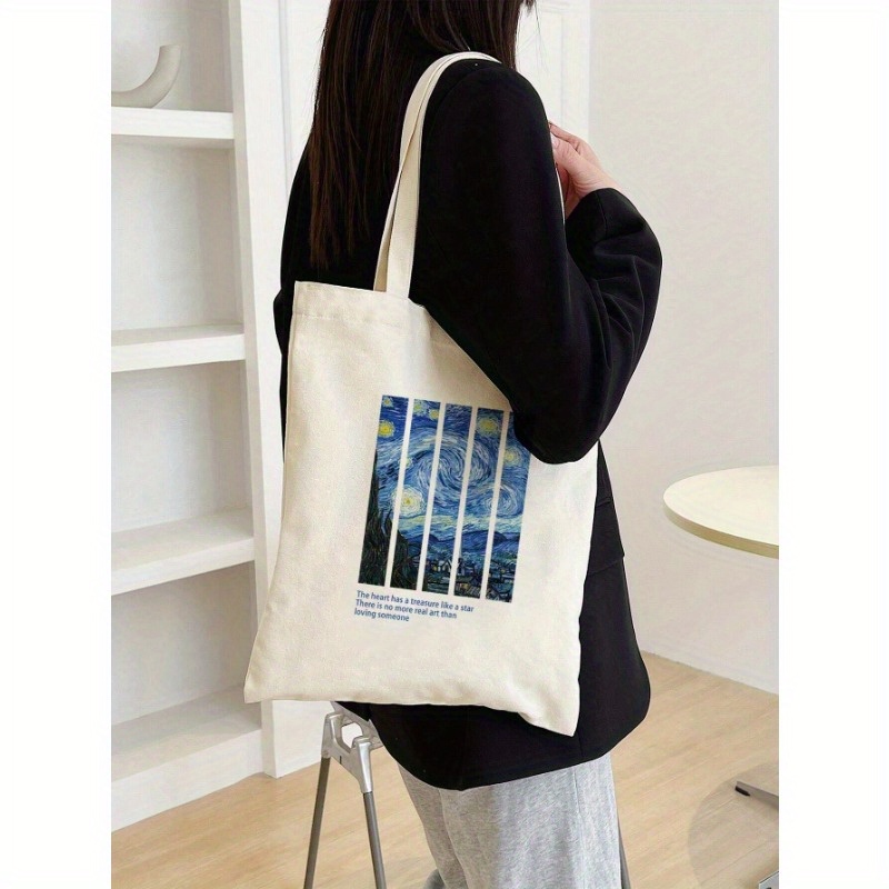 油絵風星空プリントのトートバッグ、レディースファッションカジ - Women'S Bags Very のレビューと価格